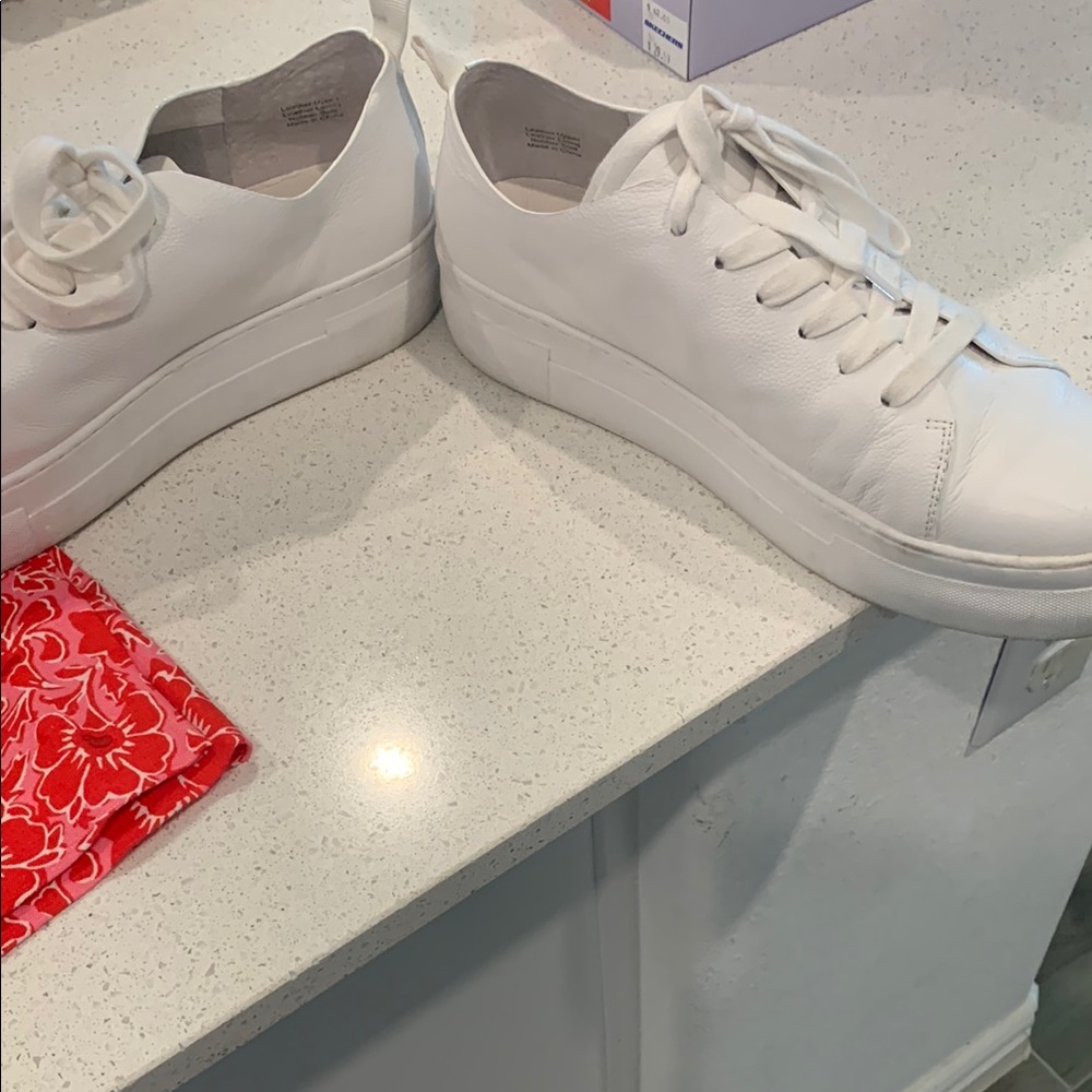 Classic White Lace-Up Sneakers - Picture 10 of 12